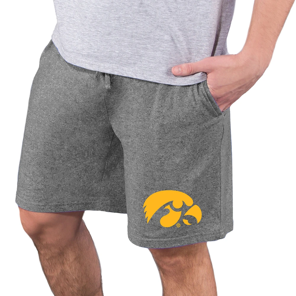 Men's Concepts Sport Charcoal Iowa Hawkeyes Quest Knit Jam Shorts