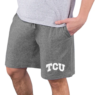 Men's Concepts Sport Charcoal TCU Horned Frogs Quest Knit Jam Shorts