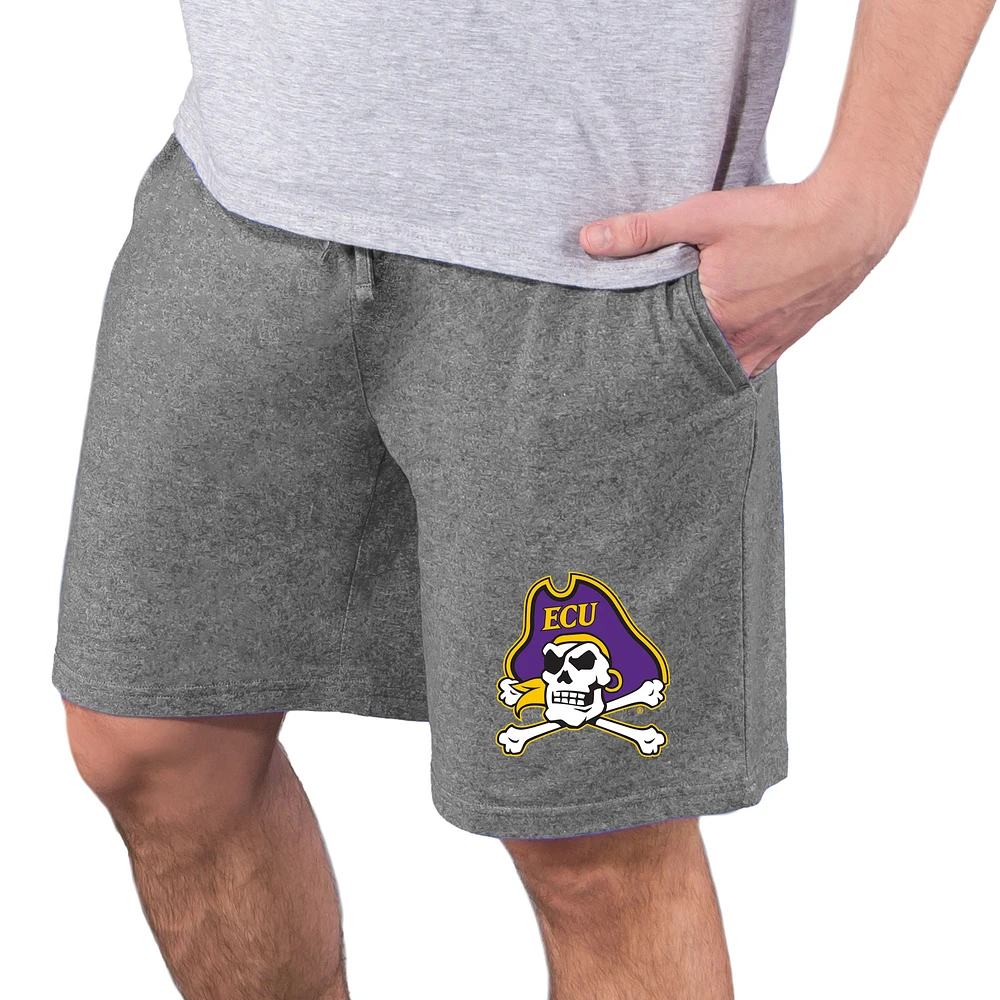 Men's Concepts Sport Charcoal ECU Pirates Quest Knit Jam Shorts