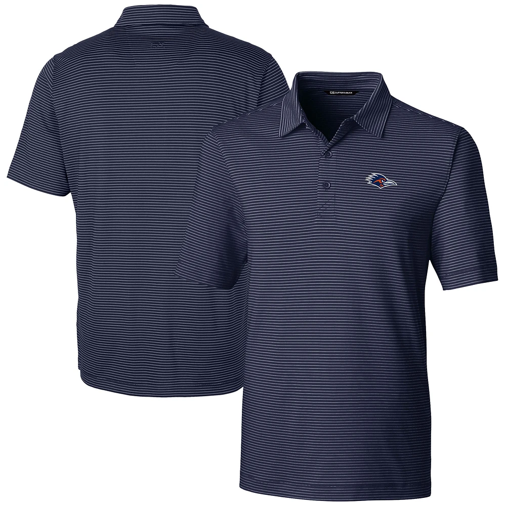Men's Cutter & Buck Navy UTSA Roadrunners Big Tall Forge Pencil Stripe Stretch DryTec Polo
