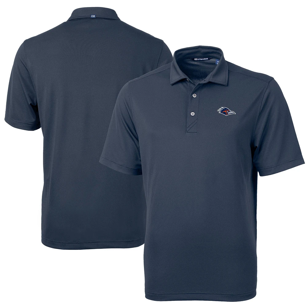 Men's Cutter & Buck Navy UTSA Roadrunners Big Tall Virtue Eco Pique Recycled DryTec Polo