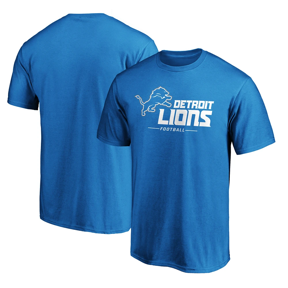Men's Blue Detroit Lions Team Lockup T-Shirt