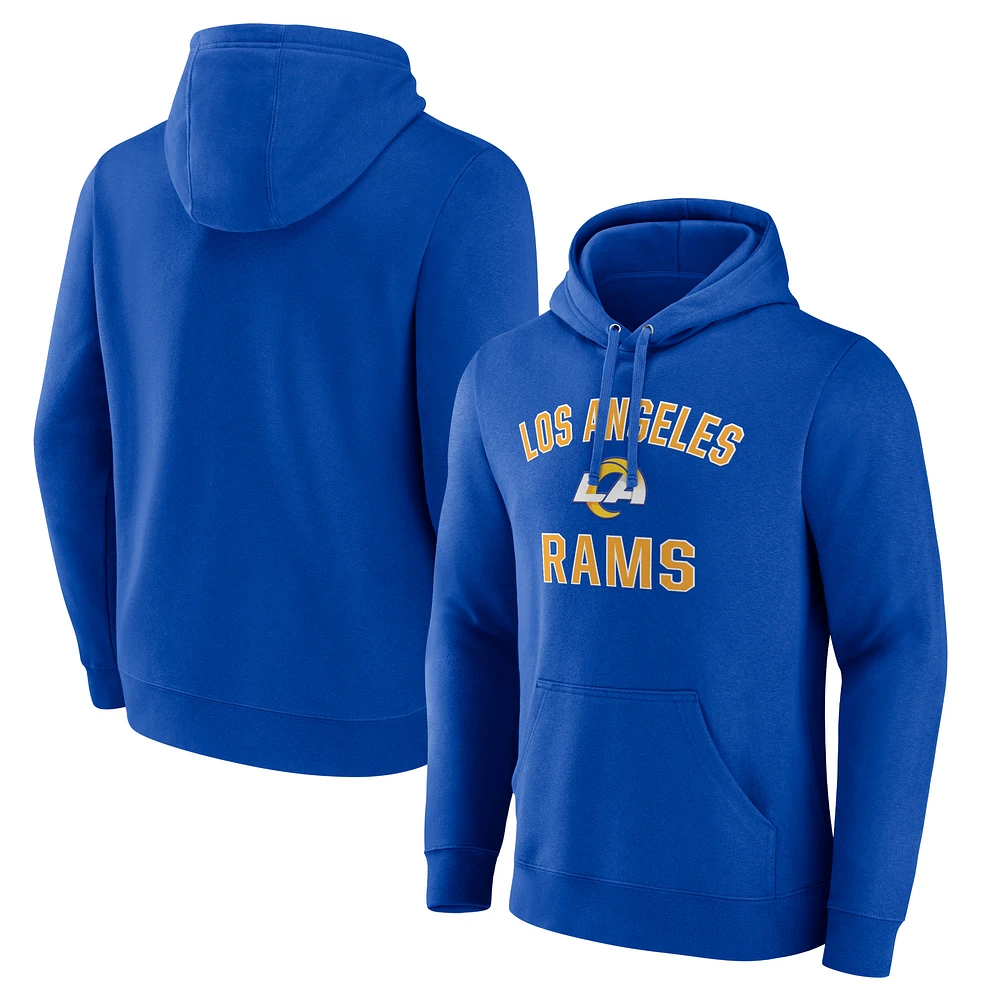 Men's Royal Los Angeles Rams Victory Arch Pullover Hoodie