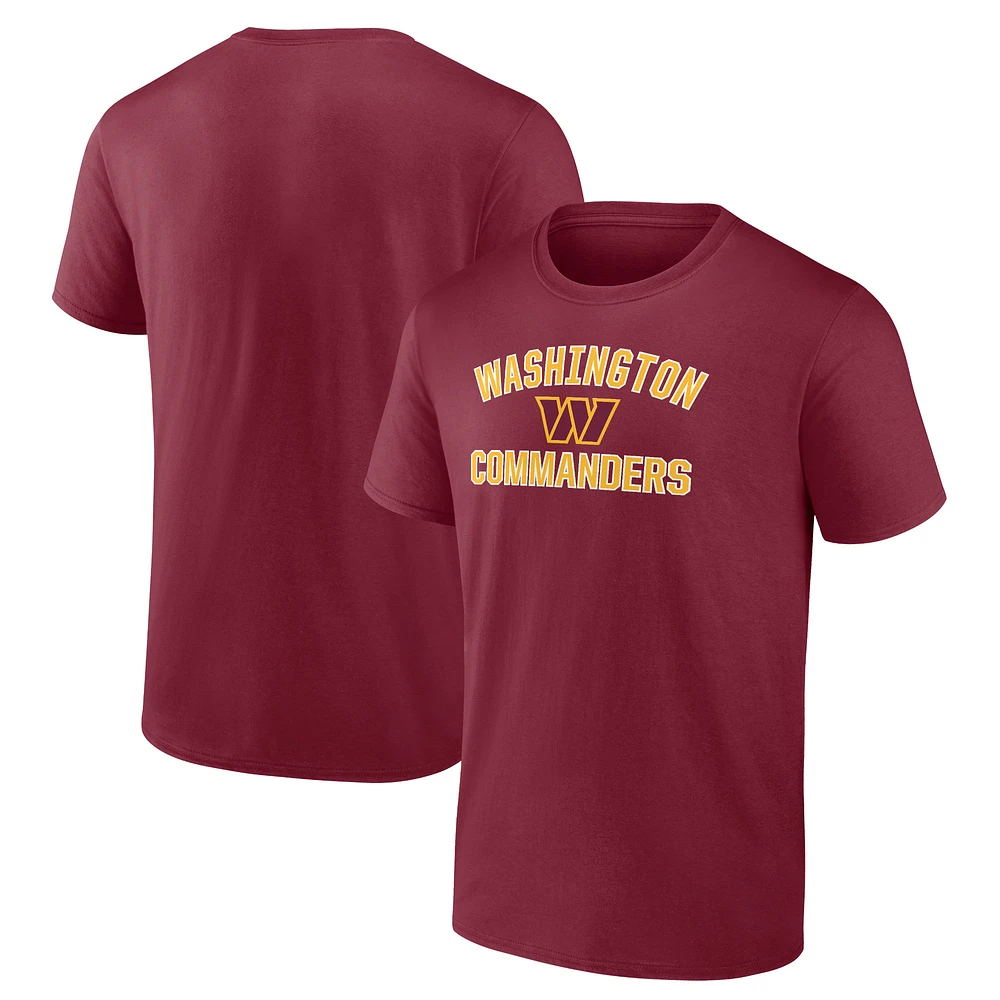 Men's Fanatics Burgundy Washington Commanders Victory Arch T-Shirt