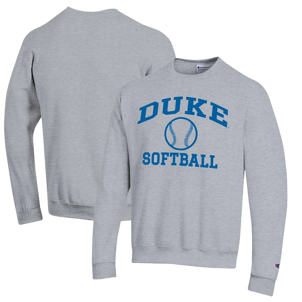 Men's Champion Duke Blue Devils Icon Logo Softball Pullover Sweatshirt