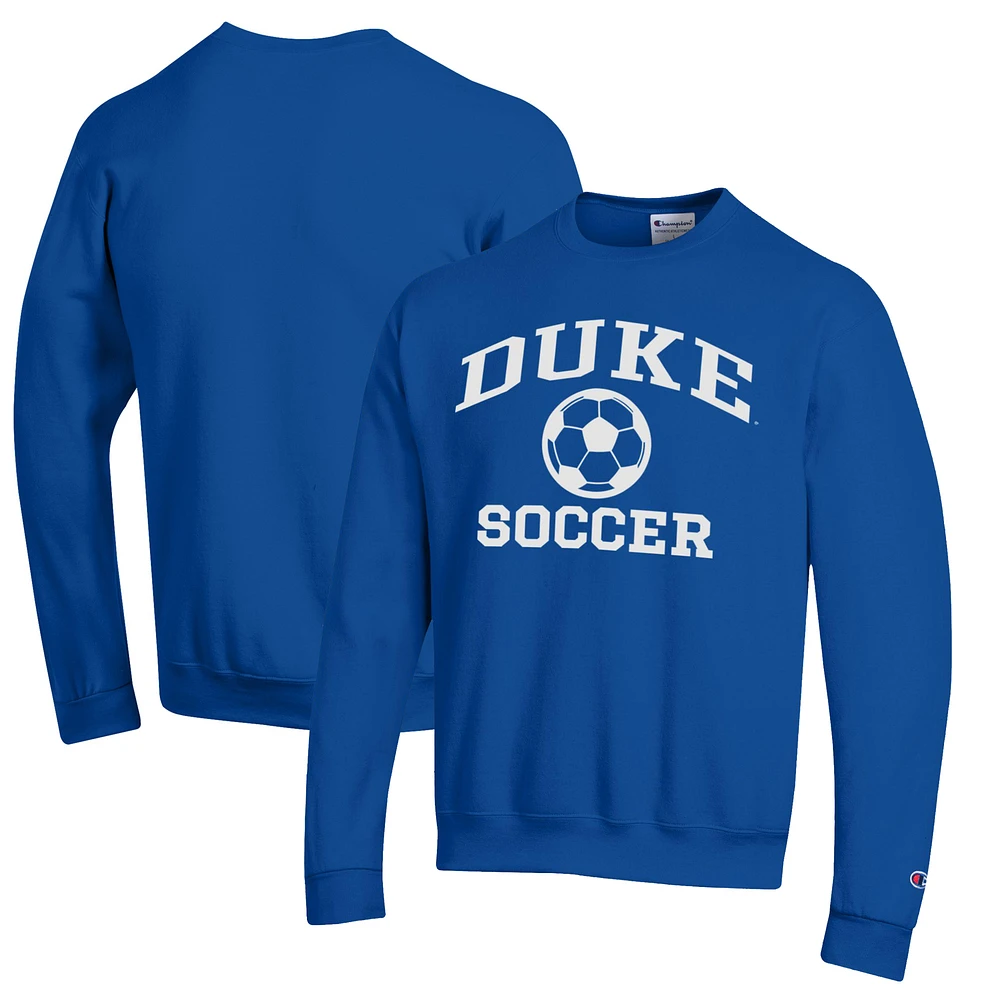 Men's Champion Royal Duke Blue Devils Icon Logo Soccer Pullover Sweatshirt