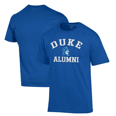 Men's Champion  Royal Duke Blue Devils Arch Logo Alumni T-Shirt