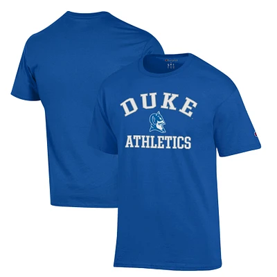 Men's Champion Royal Duke Blue Devils Arch Logo Athletics T-Shirt