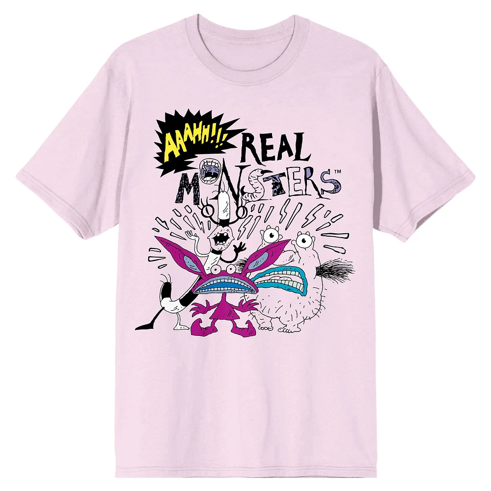 Unisex Pink Nickelodeon Aaahh!!! Real Monsters T-Shirt