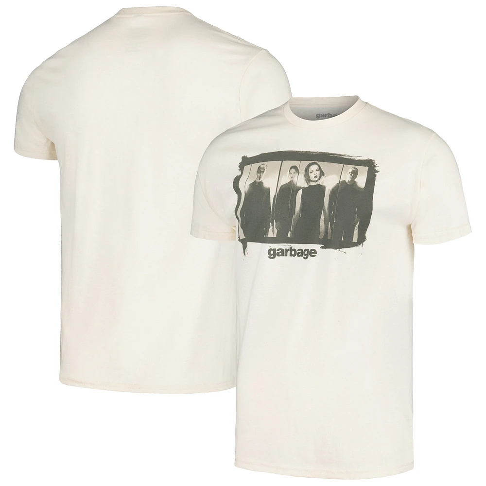 Men's Manhead Merch Cream Garbage Band Photo Graphic T-Shirt