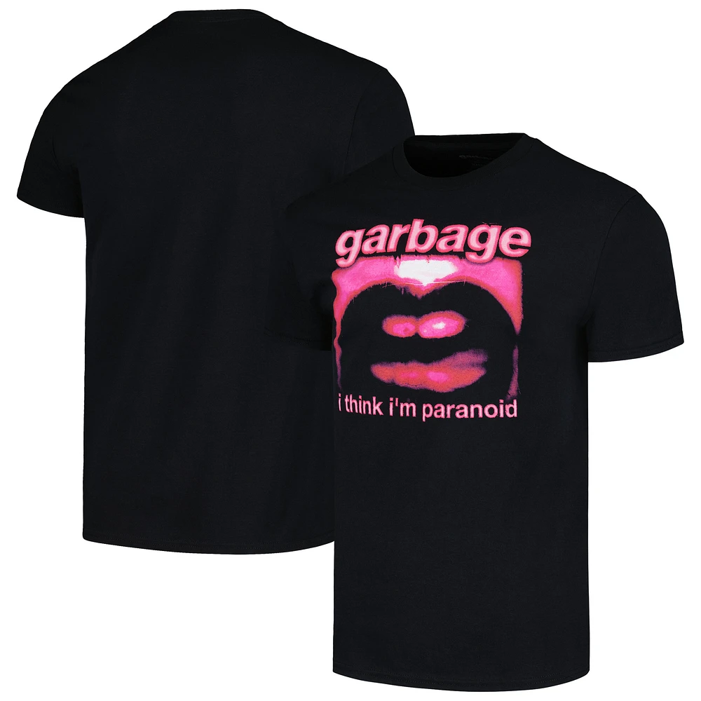 Men's Manhead Merch Black Garbage Paranoid Graphic T-Shirt