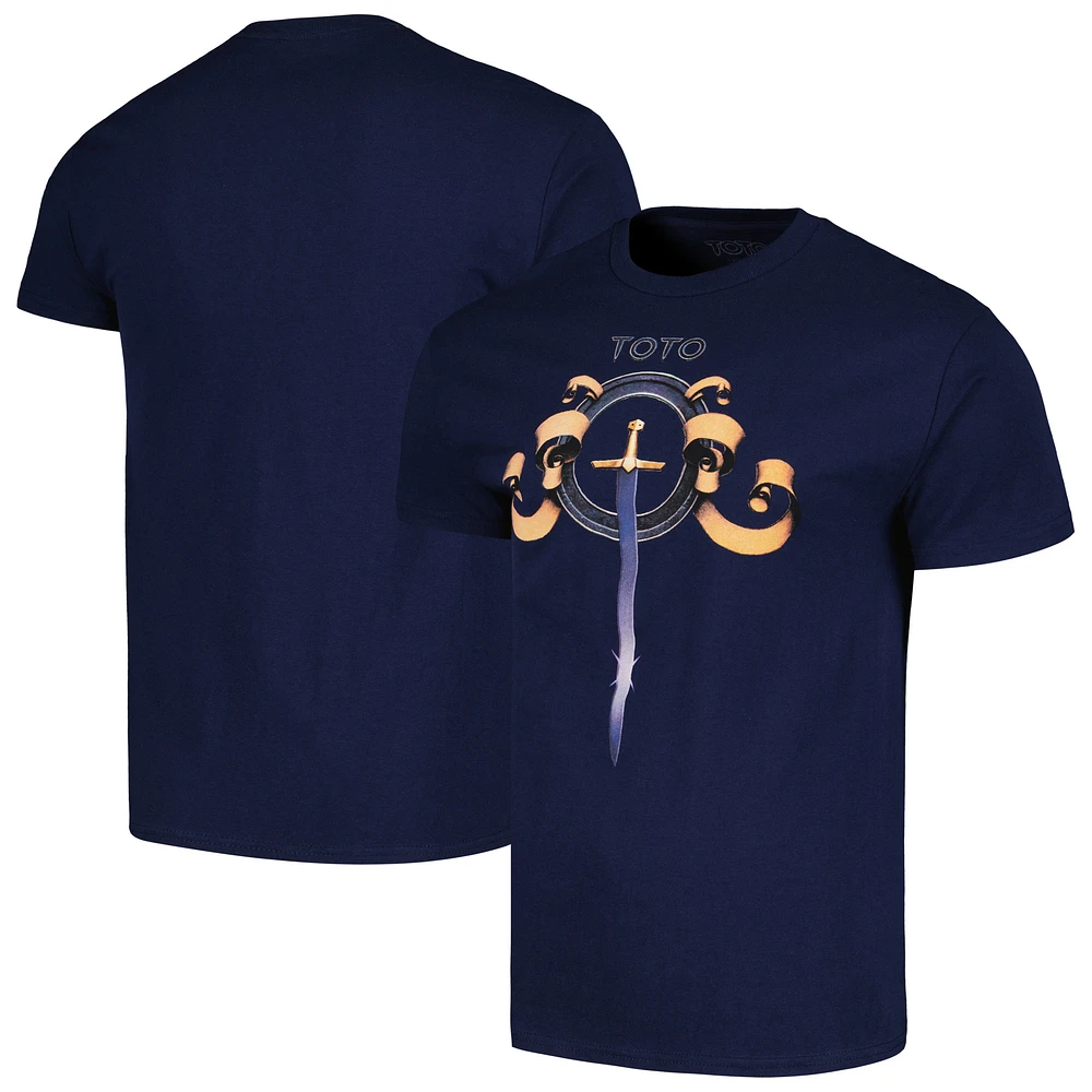 Men's Manhead Merch Navy Toto Self Titled Sword Graphic T-Shirt