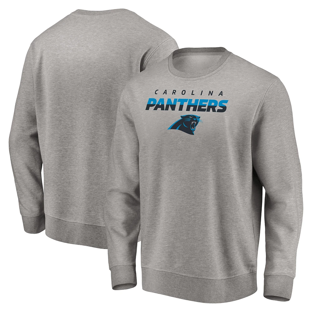 Men's Gray Carolina Panthers Elevate Play Pullover Sweatshirt