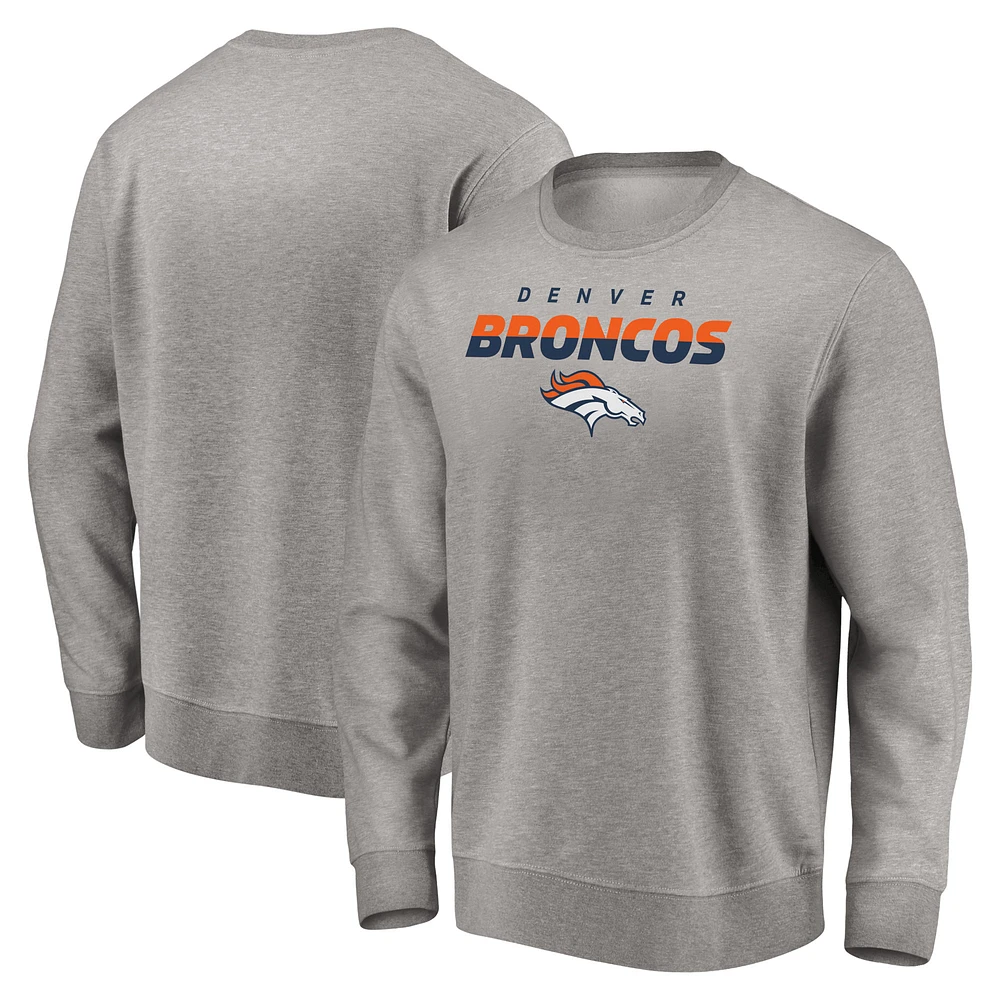 Men's Gray Denver Broncos Elevate Play Pullover Sweatshirt