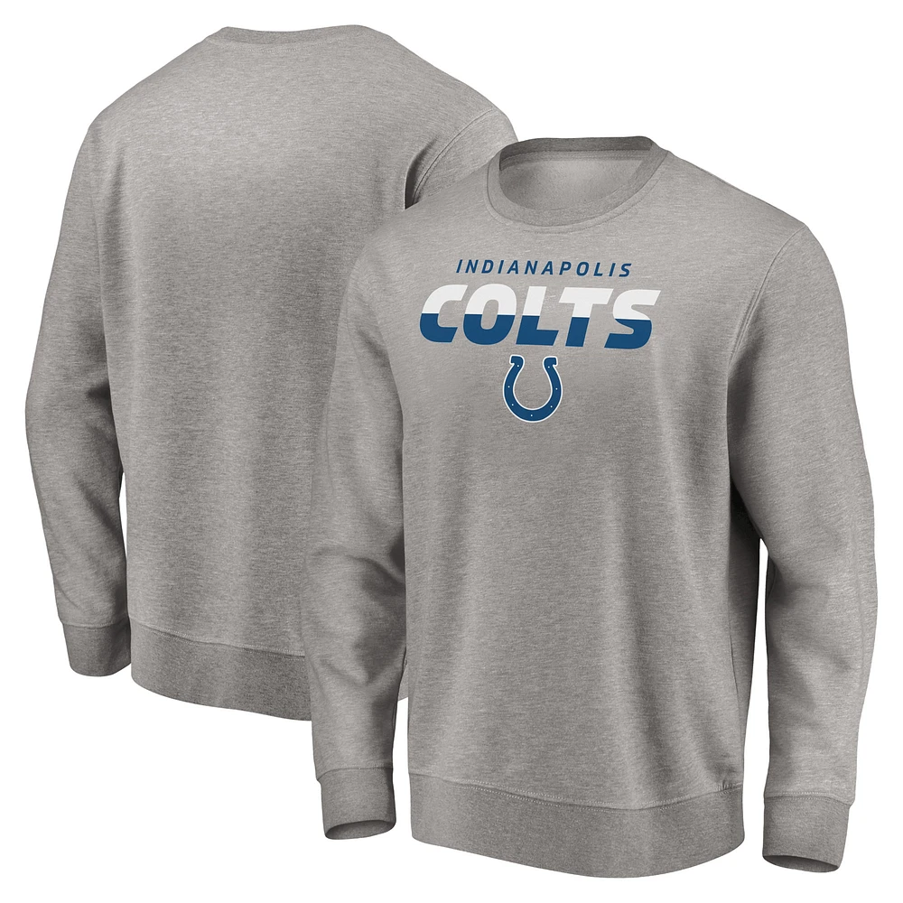 Men's Gray Indianapolis Colts Elevate Play Pullover Sweatshirt