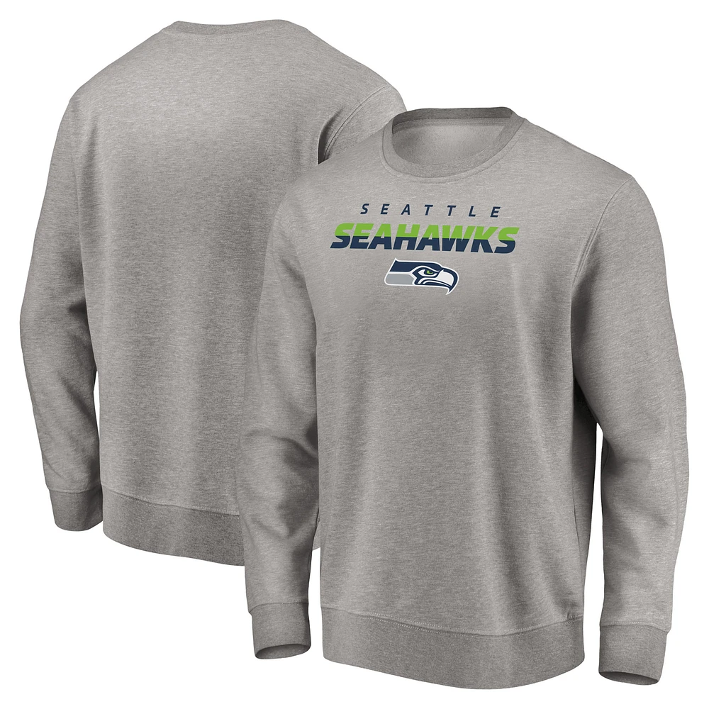 Men's Gray Seattle Seahawks Elevate Play Pullover Sweatshirt