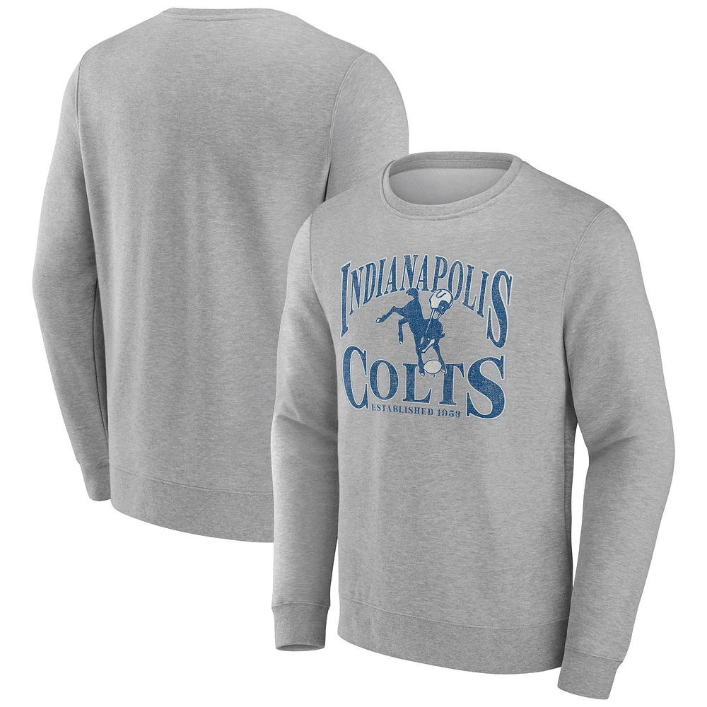 Men's Gray Indianapolis Colts Playability Pullover Sweatshirt