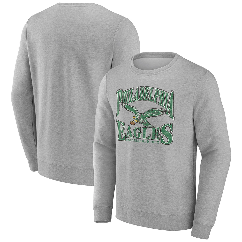 Men's Gray Philadelphia Eagles Playability Pullover Sweatshirt