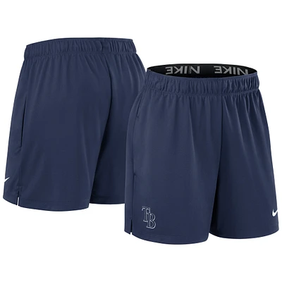 Women's Nike Navy Tampa Bay Rays Authentic Collection Knit Shorts