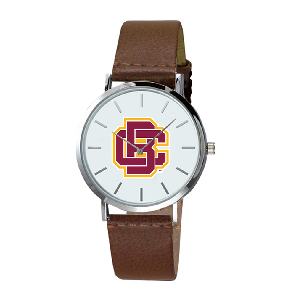 Men's Brown Bethune-Cookman Wildcats Plexus Leather Watch
