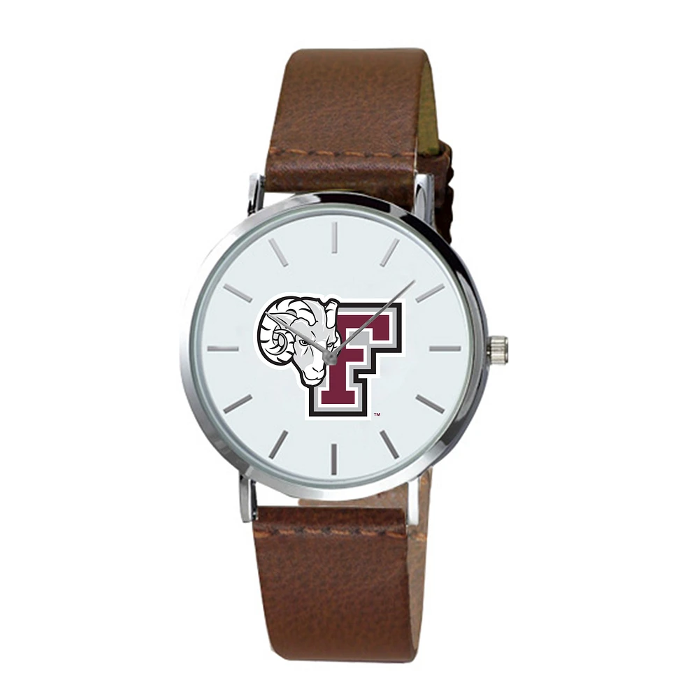 Men's Brown Fordham Rams Plexus Leather Watch