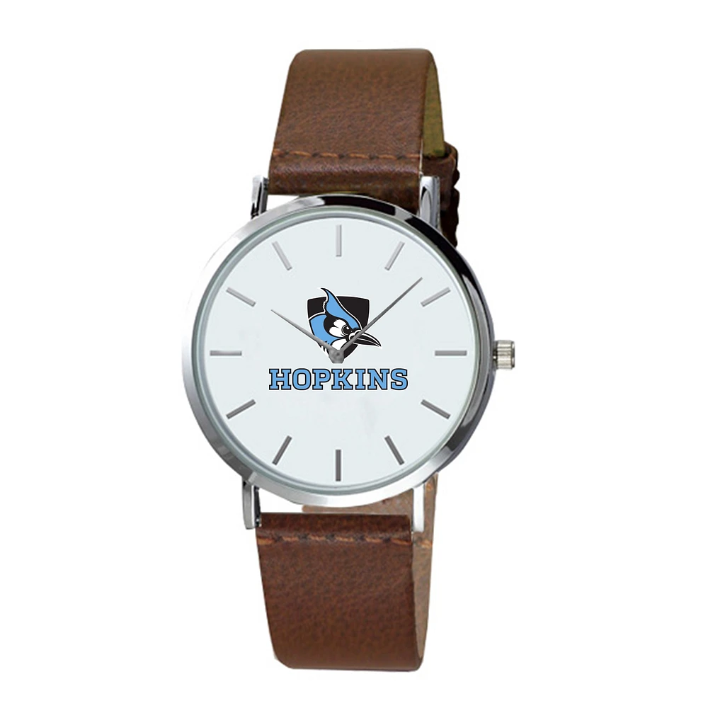 Men's Brown Johns Hopkins Blue Jays Plexus Leather Watch
