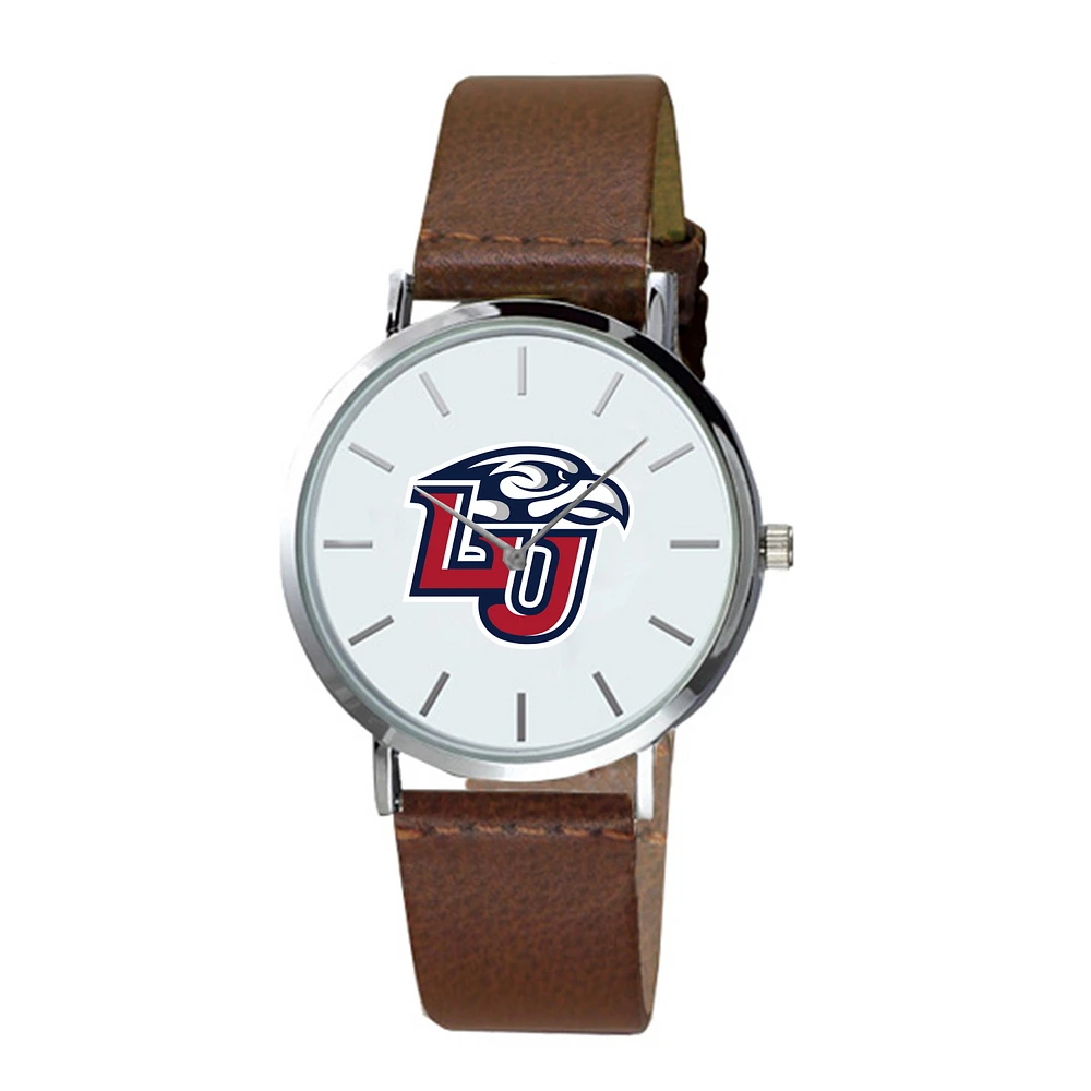 Men's Brown Liberty Flames Plexus Leather Watch