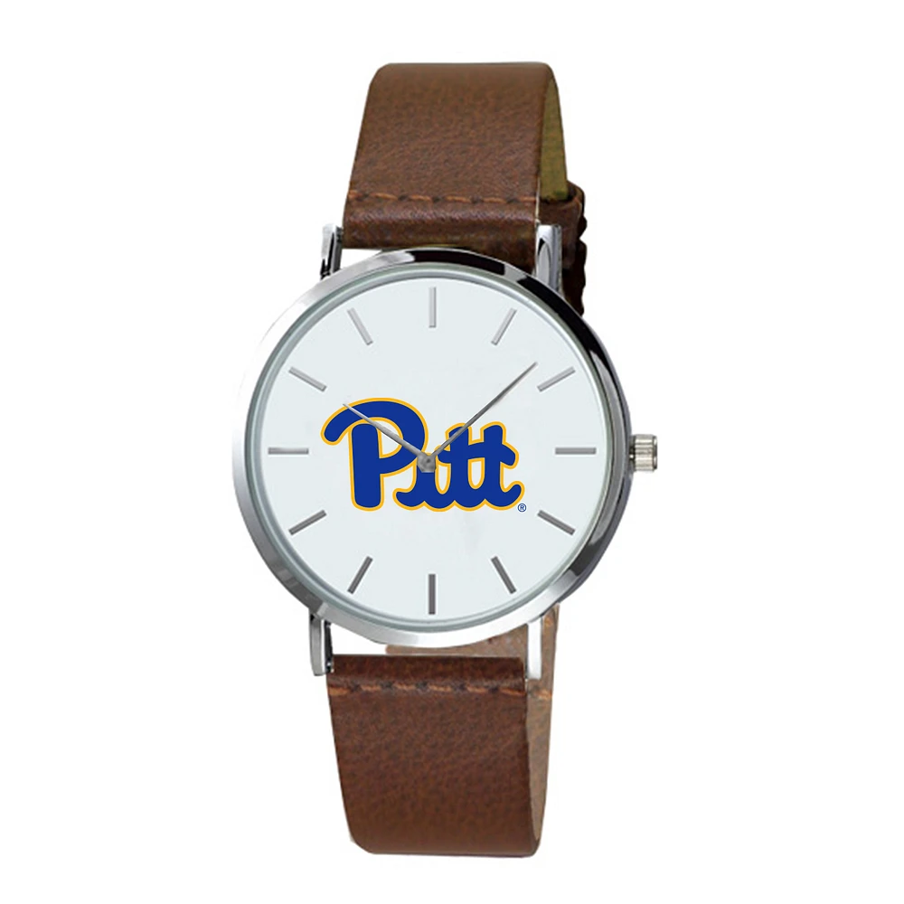 Men's Brown Pittsburgh at Bradford Panthers Plexus Leather Watch
