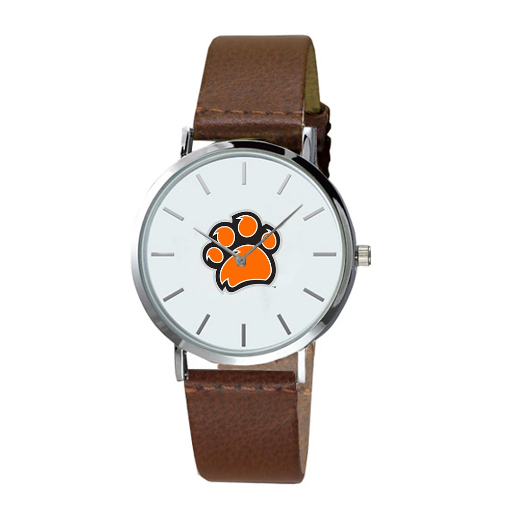Men's Brown Rochester Institute of Technology Tigers Plexus Leather Watch