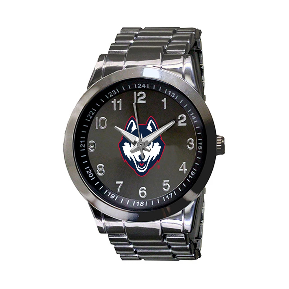 Men's Gunmetal UConn Huskies Integris Stainless Steel Watch