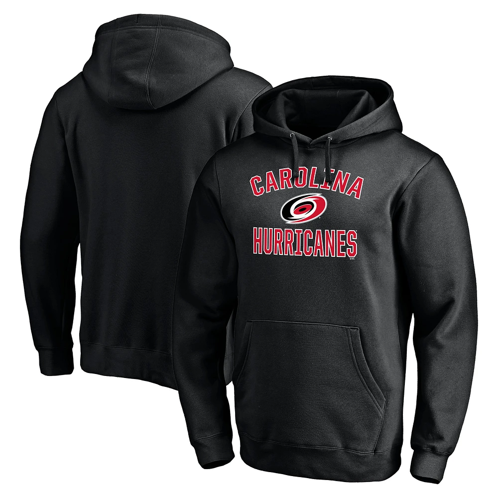 Men's Black Carolina Hurricanes Victory Arch Pullover Hoodie