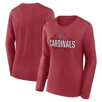 Women's Fanatics Cardinal Arizona Cardinals Plus Foiled Play Long Sleeve T-Shirt