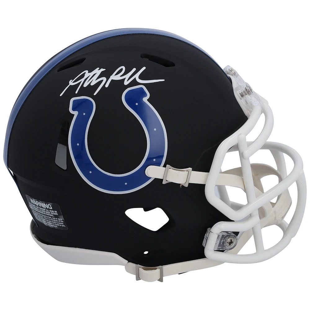 Anthony Richardson Indianapolis Colts Autographed Riddell Black Matte Speed Mini Helmet