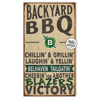 Belhaven Blazers 11" x 20" Indoor/Outdoor BBQ Sign