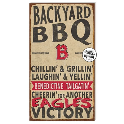Benedictine Eagles 11" x 20" Indoor/Outdoor BBQ Sign
