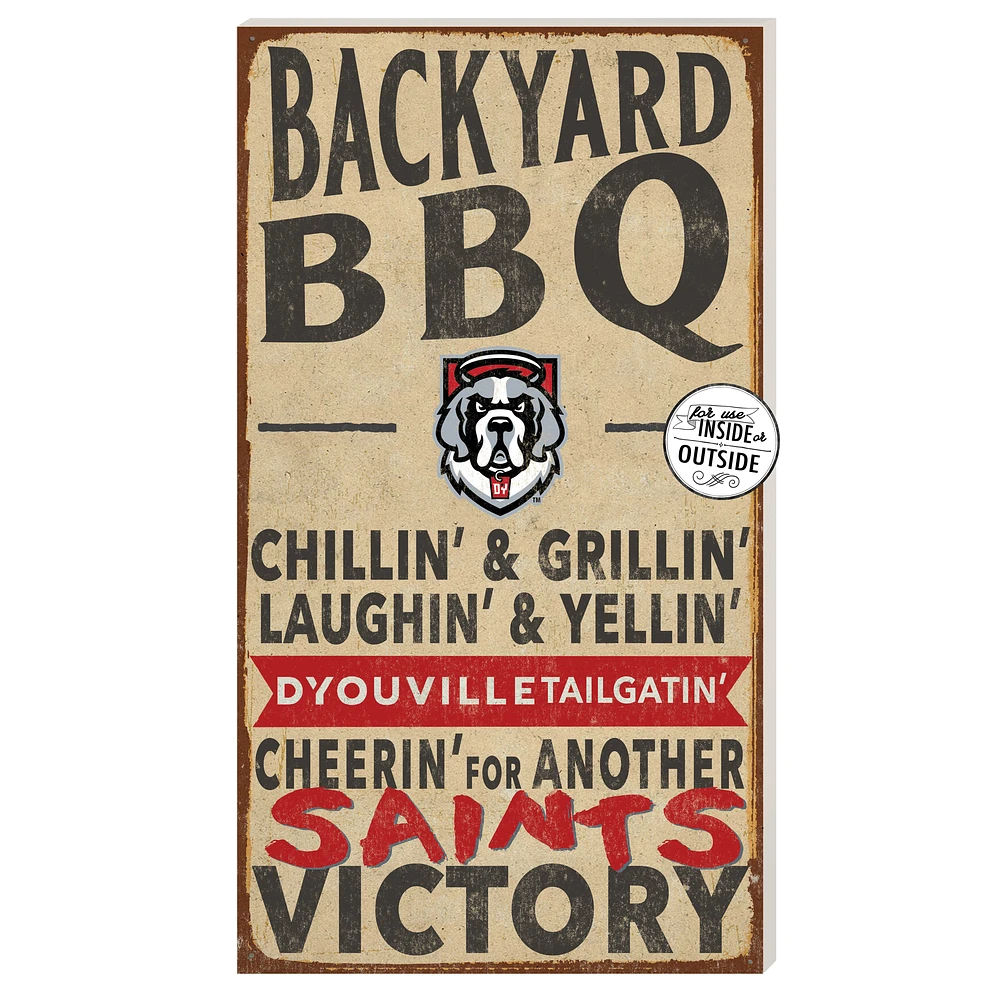 D'youville Saints 11" x 20" Indoor/Outdoor BBQ Sign