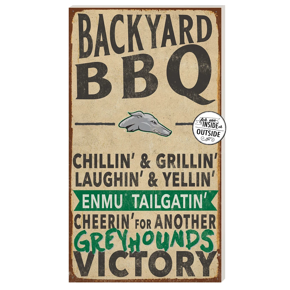 Eastern New Mexico Greyhounds 11" x 20" Indoor/Outdoor BBQ Sign