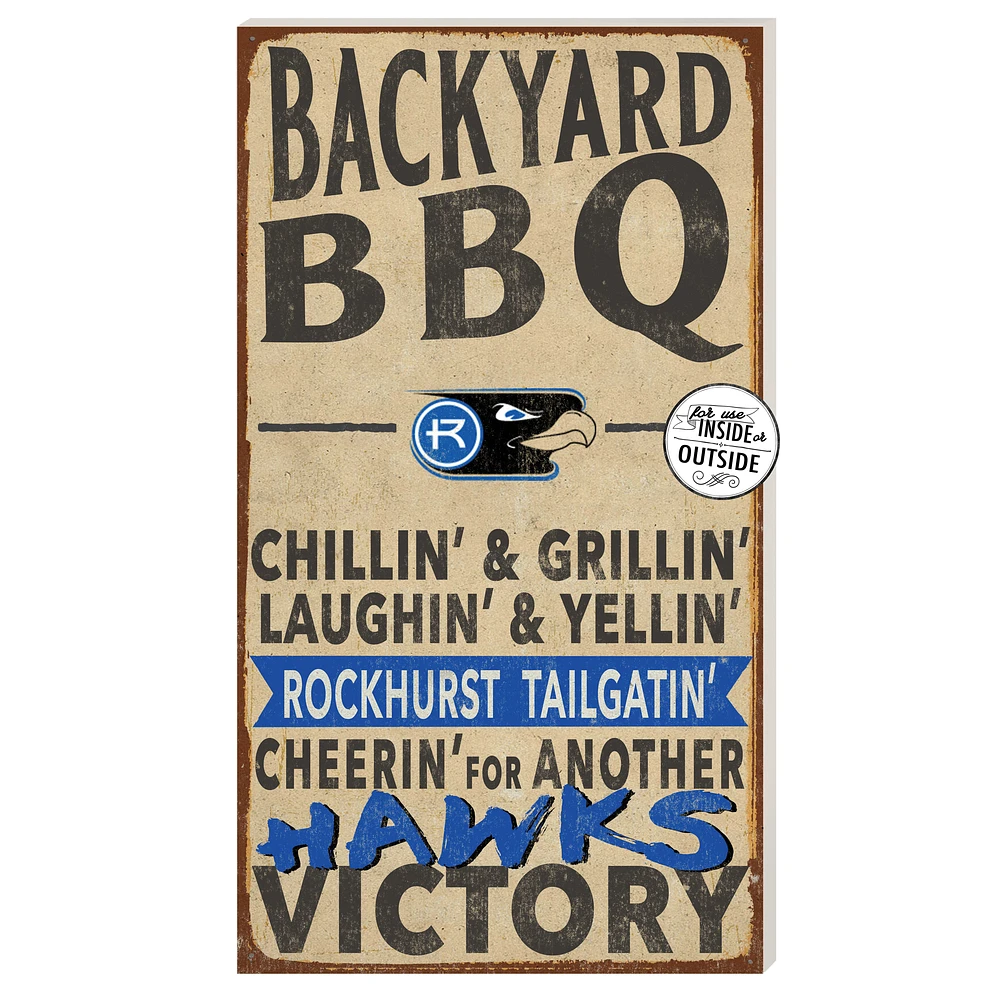 Rockhurst Hawks 11" x 20" Indoor/Outdoor BBQ Sign