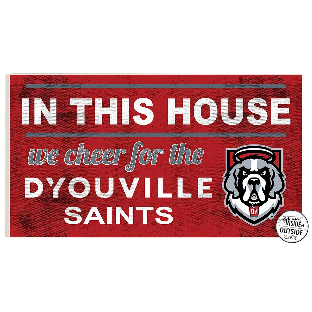 D'youville Saints 11" x 20" Indoor/Outdoor In This House Sign
