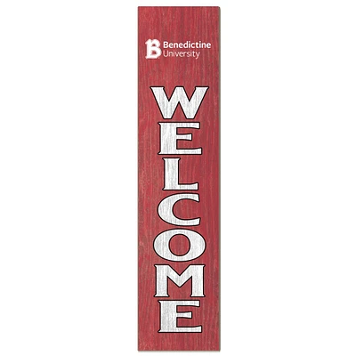 Benedictine Eagles 12'' x 48'' Welcome Outdoor Leaner
