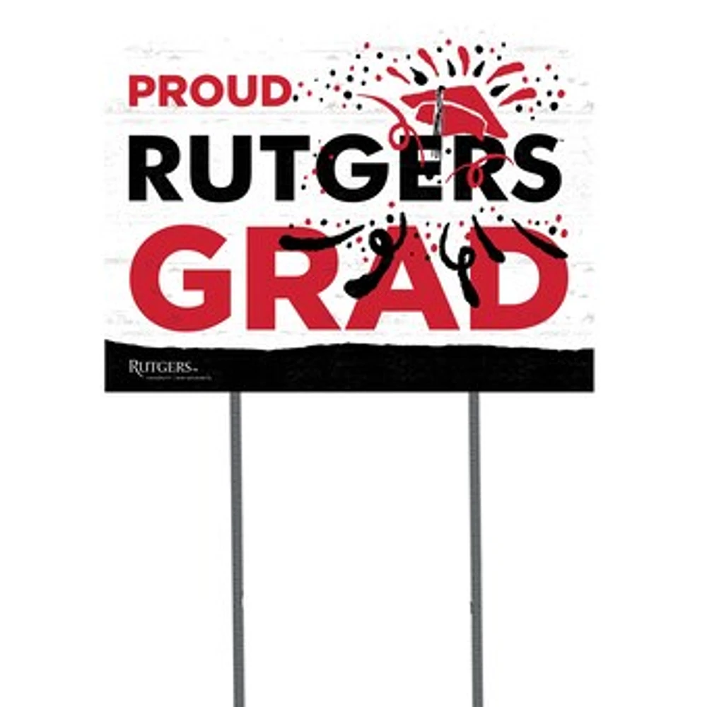 Rutgers Scarlet Knights 18" x 24" Grad Yard Sign