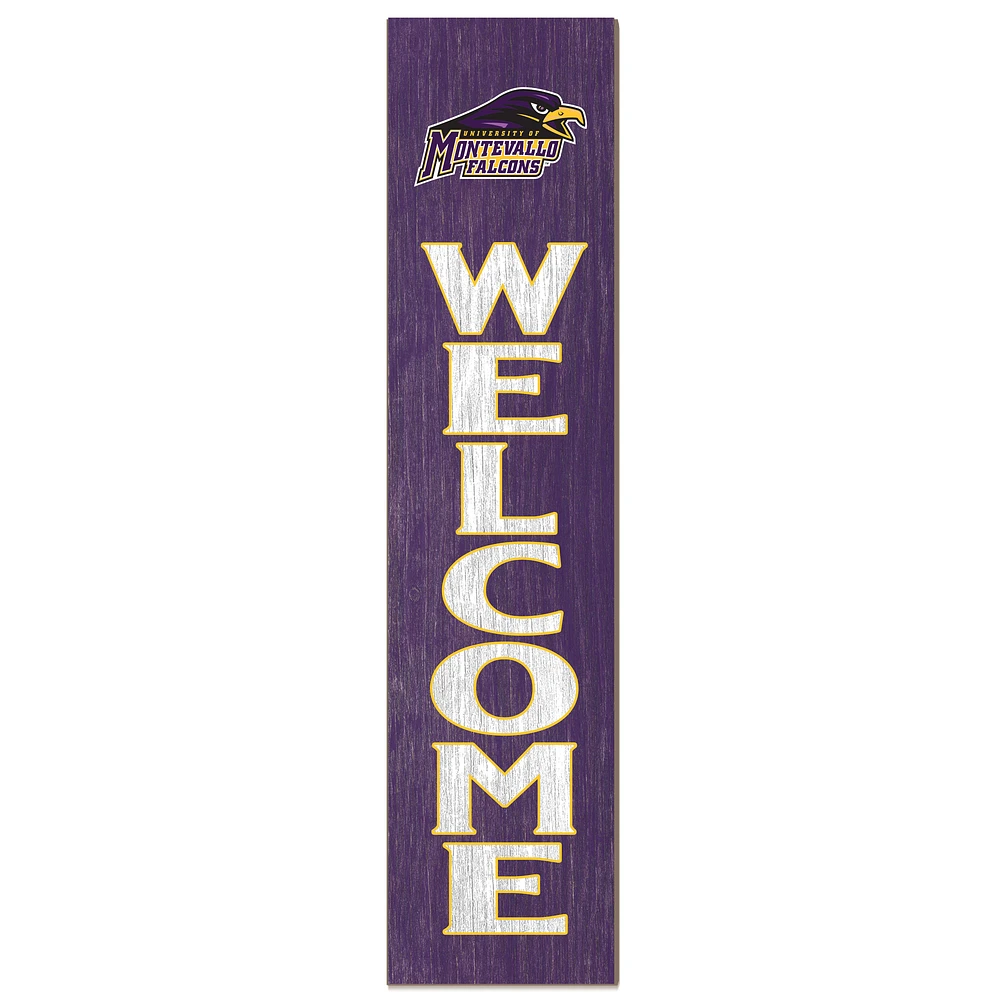 Montevallo Falcons 12'' x 48'' Welcome Outdoor Leaner