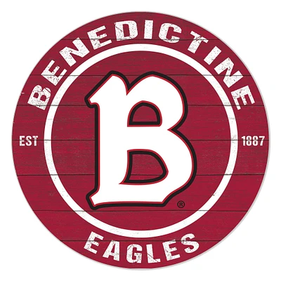 Benedictine Eagles 20'' x 20'' Indoor/Outdoor Team Color Circle Sign