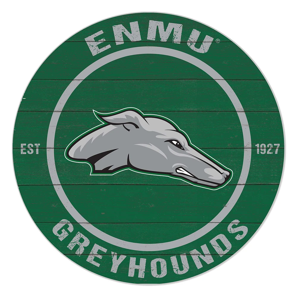 Eastern New Mexico Greyhounds 20'' x 20'' Indoor/Outdoor Team Color Circle Sign