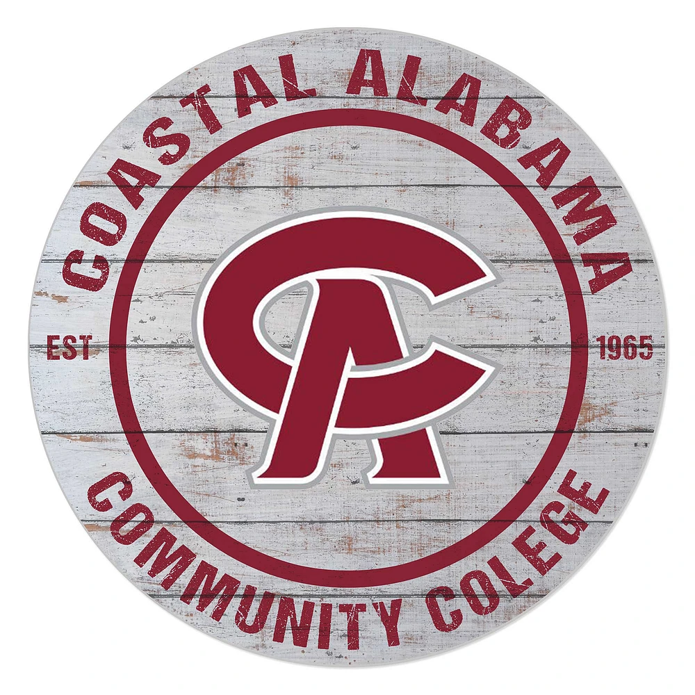 Coastal Alabama Community College 20'' x 20'' Indoor/Outdoor Weathered Circle Sign