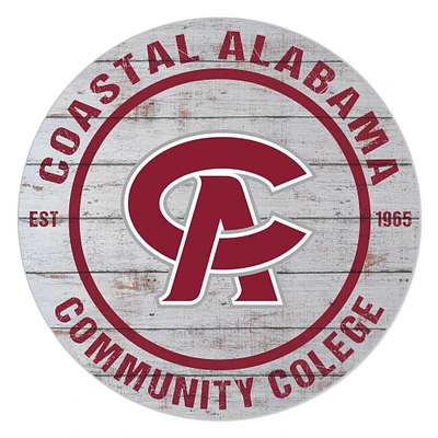 Coastal Alabama Community College 20'' x 20'' Indoor/Outdoor Weathered Circle Sign