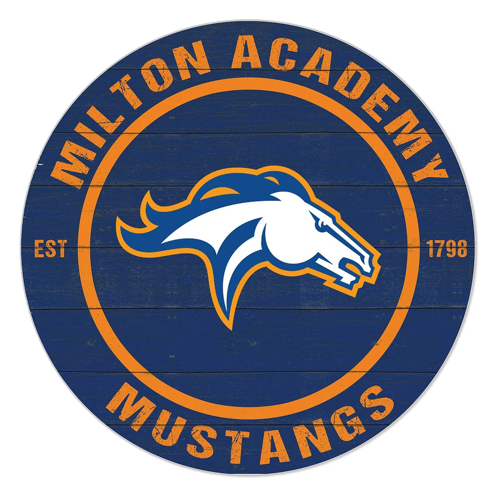 Milton Academy Mustangs 20'' x 20'' Indoor/Outdoor Team Color Circle Sign