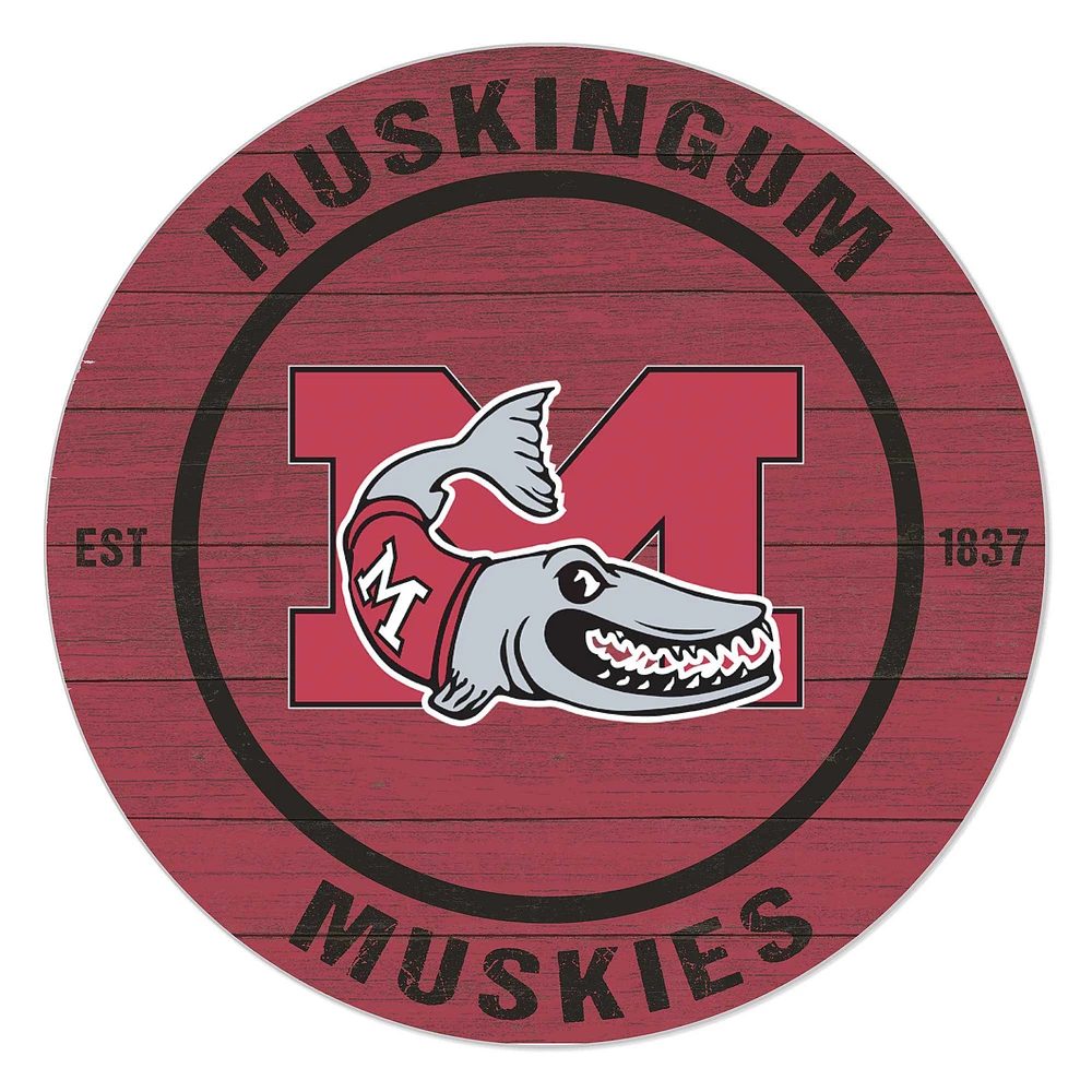 Muskingum Muskies 20'' x 20'' Indoor/Outdoor Team Color Circle Sign