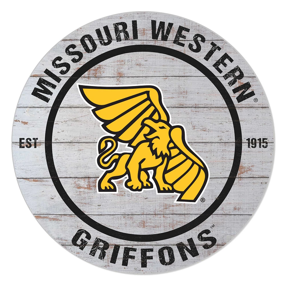 Missouri Western State Griffons 20'' x 20'' Indoor/Outdoor Weathered Circle Sign