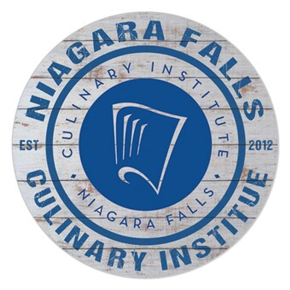 Niagara Falls Culinary Institute 20'' x 20'' Indoor/Outdoor Weathered Circle Sign